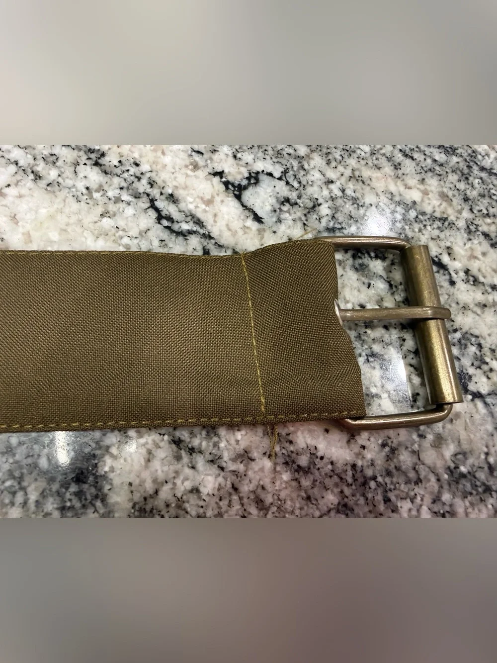 NWOT Olive Green Canvas Belt with Metal Eyelets S